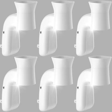 Imagem de Zoblise 6 Peças De Difusor De Aroma De Parede Com Luz Noturna, Compatível Com Bath And Body Works Wallflowers, Difusor Giratório, Difusor De Óleos Essenciais Elegante Para Um Escritório Doméstico A