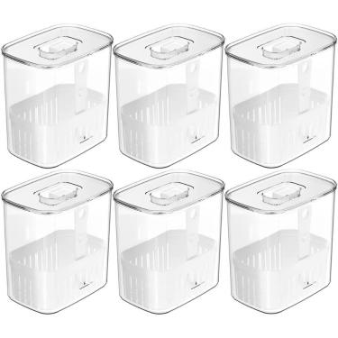 Imagem de 6X Pote Temperos 1,5L Organizador Geladeira Ou Clear Fresh