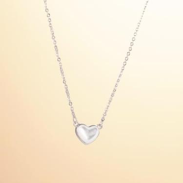 Imagem de Colar de coração de concha branca para mulheres, joias de alta qualidade, elegante, requintado, versátil, corrente simples, doce, clavícula, banhado a ouro grosso, não mancha, presentes de Natal 40 +