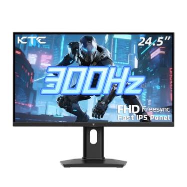 Imagem de KTC Monitor de jogos de 24,5 polegadas 300Hz - FHD 1080p Fast IPS PC Monitor Gaming 1ms, Adaptive Sync, HDR, 240Hz Monitores Gamer com Display Port1.4x1 HDMI 2.0x2, 119% sRGB, Montagem VESA, Cabo DP
