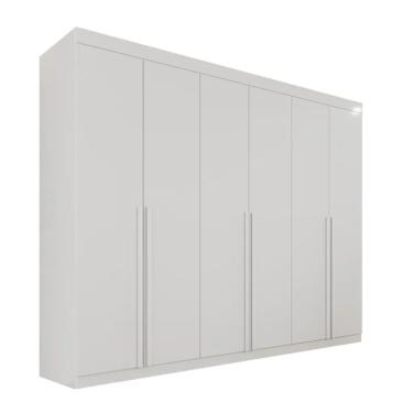 Imagem de Guarda Roupa Casal 6 Portas 8 Gavetas Florianópolis 100% Mdf Valverde Moveis Branco