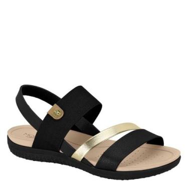Imagem de Sandália Ortopédica Elástico Macio Feminina Modare 7125.233, Preto, Do