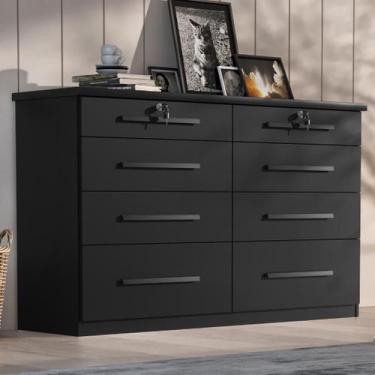 Imagem de Comoda Monza 8 Gav - Quarta Divisão Móveis, Onix