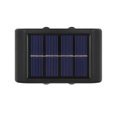 Imagem de Luminária solar de parede à prova d'água com 4 LEDs, ideal para jardins, paredes e varandas(4 Led)