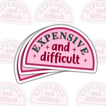 Imagem de 3 peças de adesivos caros e difíceis, citações engraçadas de sarcasmo, adesivos sarcásticos, decalque de inspiração de motivação para laptop, garrafa de água, carro, telefone, capacete, janela, Kindle