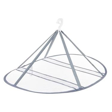 Imagem de PRETYZOOM Secador de roupas plano de malha respirável multifuncional para suéteres e lavanderia, rede de pendurar portátil para uso interno/externo, design ajustável e dobrável