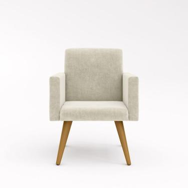 Imagem de Cadeira Decorativa Para Quarto – Balaqui Decor Cor:bege