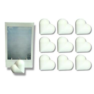 Imagem de Suporte para Fotos e Decoração, Porta-retrato para Casamento e Dia- Base de Apoio para Cartões e Lembranças como Presente(10,Branco PLA)