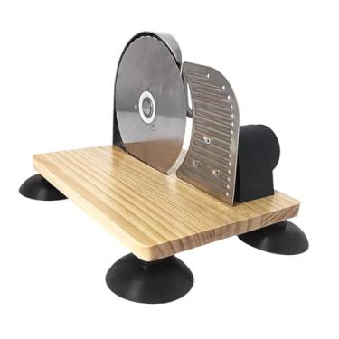 Imagem de DimyFew Fatiador de pão rotativo, máquina de fatiar queijo, caseiro, suave, compacto, uniforme, ferramenta de cozinha para assar, fatiar pão manual, Prata