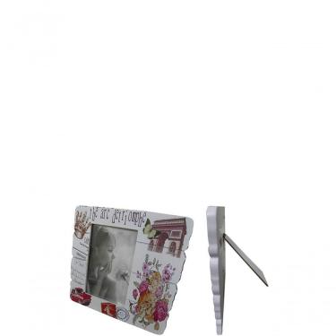 Imagem de Porta Retrato Moldura Para Foto Vintage Fotografia Retro 10x15 Branco (mad6702-17)