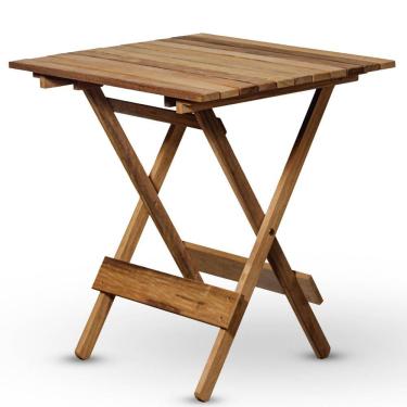 Imagem de Mesa Dobrável 70x70 Em Madeira Nobre Sem Pintura