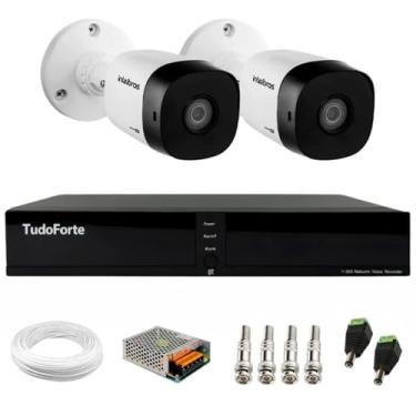 Imagem de Kit 2 Câmeras Intelbras VHD 1230 B Full HD Bullet Visão 30m IP67 + Dvr Tudo Forte TFHDX 3304 4 Canais