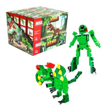 Imagem de Blocos de Montar Dino 2 EM 1 Modelos - Tudo em Caixa