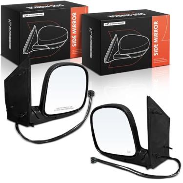 Imagem de A-Premium Par (2) espelhos retrovisores elétricos do lado do motorista e do passageiro - Compatível com Chevrolet Express 1500 2500 3500 e GMC Savana 1500 2500 3500, 1996-2002 - Aquecido manual