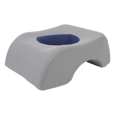 Imagem de Generic Almofada de Cabeça Voltada para Baixo, Travesseiro de Rosto para Baixo de Inserção de Mão Oco para Cama de Massagem (Cinza Azul)
