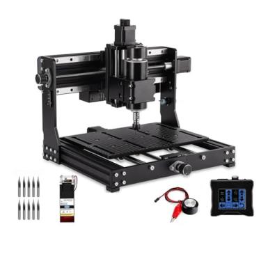 Imagem de Roteador de 3 eixos 3020 Plus com eixo de 500 W, máquina de gravação DIY com controle GRBL, gravador de metal de corte de fresagem PCB (com laser de 20 W, offline)