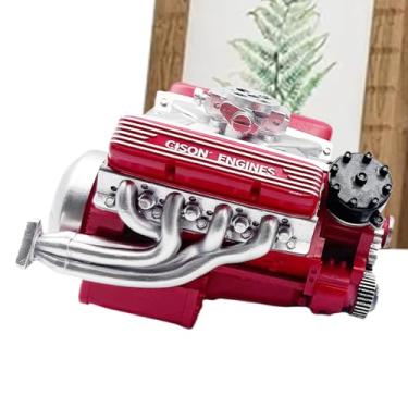 Imagem de Peça de exibição de motor – Modelo de exibição de motores V8 | Ornamentos de artesanato para jovens, aprendizagem, casa, filha, meninos, família, mulheres, adolescentes, homens, meninas, filho