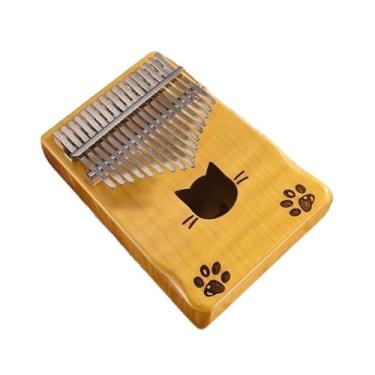 Imagem de Piano de dedo Kalimba com 17 teclas para iniciantes kalimba profissional