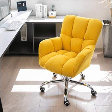 Imagem de Cadeira de escritório, cadeira de jogos, cadeira de computador, 360°, altura giratória, ajustável, cadeira de trabalho de veludo, moderna, estofada, cadeira com rodas, elevador de gás, testada para