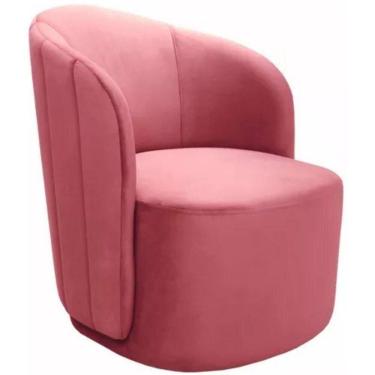 Imagem de Poltrona Decorativa Stela Suede Rosa