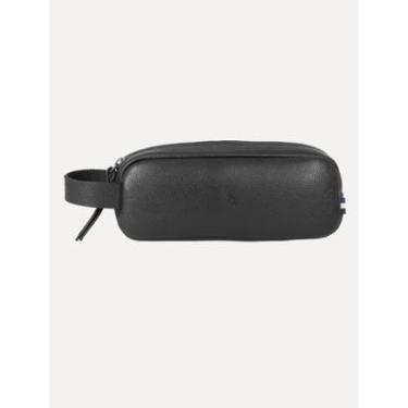 Imagem de Necessaire Reserva Masculina Couro Dark Logo Oslo Preta-Masculino