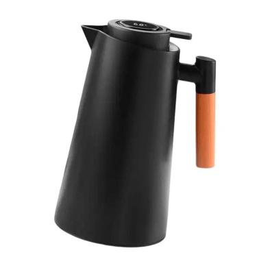 Imagem de Garrafa Térmica Preta Com Led Ideal Manter O Café Quente