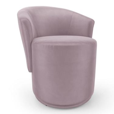 Imagem de Poltrona Orgânica Living Mavi Fixa Veludo Rosé - Desk Design