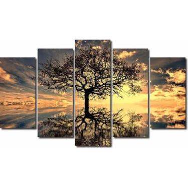 Imagem de quadro decorativo 5 peças modelo   arvore do futuro - autopc