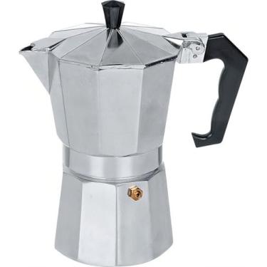 Imagem de Cafeteira Italiana Inox Moka 450ml 9 Xícaras Café Expresso Alumínio - 