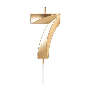 Imagem de VELA DESIGN DOURADA NUMERO 7