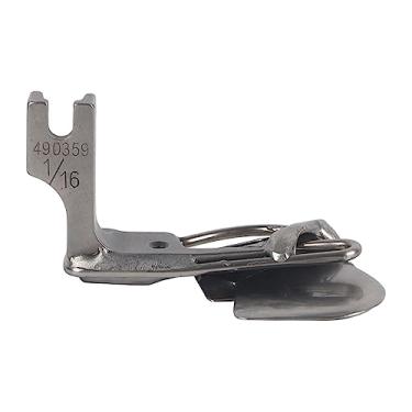 Imagem de Calcador 490359 Todo em aço 3 Pé de bainha dobrável Acessórios para máquinas de costura industriais Calcador de bainha laminada durável para máquina de costura de agulha única (16/01)