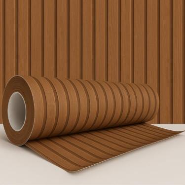 Imagem de Papel de Parede Ripas Madeira Decorativo 3x50cm | Decoração Moderna Autocolante | Sala Quarto Painel TV