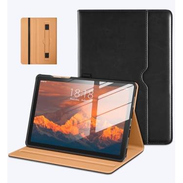 Imagem de DTTO Capa para Samsung Galaxy Tab A11+/A11 Plus/A9+ Plus de 11 polegadas (2023/2025), capa fólio de couro premium com alça de mão para visualização em vários ângulos e despertar/hibernar