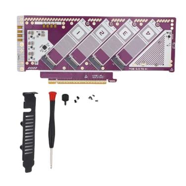 Imagem de Jectse Placa de Expansão PCIe 5.0 X16 para NVMe, Adaptador SSD M.2 de Alta Velocidade de 512 Gbps Com PCB Banhado a Ouro para Computador, OS X, Linux