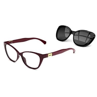 Imagem de OCULOS GRAU COLCCI BANDY 2 C6123C8052 BORDO BRILHO CLIP ON POLARIZADO