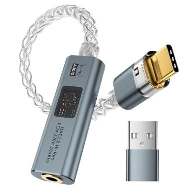 Imagem de Vcddom Adaptador de áudio USB C para 3,5 mm com chip duplo CX31993 MAX97220 DAC e amplificador de fone de ouvido HiFi, fone de ouvido tipo C para amplificador auxiliar com adaptador USB-A para iPhone