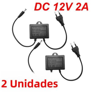 Imagem de Adaptador De Energia À Prova d'Água Para Exterior 2pcs DC12V 2A Plugue