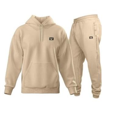 Imagem de Conjunto Blusa + Calça de Moletom Siri Estilo Casual Confortável-Masculino