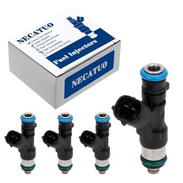 Imagem de Conjunto de 4 injetores de combustível - Compatível com Nissan Altima 2007-2013 Rogue 2008-2013 Rogue Select 2014-2015 Sentra 2007-2012 2.5L L4 - Substitui FJ1020 16600-JA00B 800-2055 6N