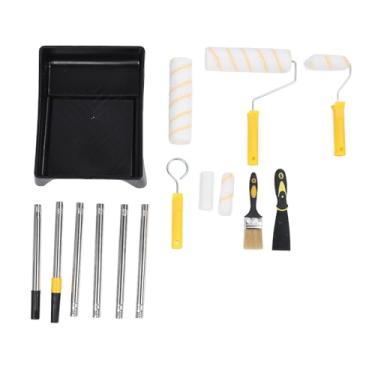 Imagem de Aramox Kit de Rolo de Pintura, Conjunto de Ferramentas de Pintura Profissional Com 2 Molduras de Rolo 23cm 11cm Cobre Bandeja de Metal Com Escova Chanfrada de 2 Polegadas