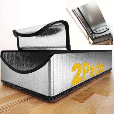 Imagem de Capa de isolamento de porta do sótão 63,5 cm x 137,2 cm x 28 cm, capa de escada de sótão com economia de energia isolante de puxar para baixo, isolamento de escada de alumínio espesso R-Value 15,5 com