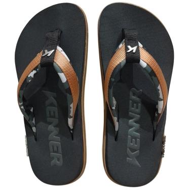 Imagem de Chinelo Kenner Kivah Army Camuflado Preto Marrom Crepe-Masculino
