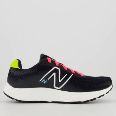 Imagem de TENIS NEW BALANCE 520V8 FEMININO BLACK/ULTRA PINK/FIREFLY, Calçados Femininos, PRETO/ROSA NEON/AMARELO LIMA, 37