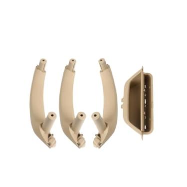 Imagem de Apoio de braço interior do carro maçaneta da porta painel interno puxar guarnição capa conjuntos substituição compatível para bmw x3 x4 f25 f26(RHD Beige)