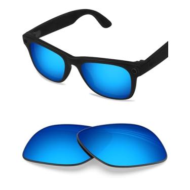 Imagem de BLAZERBUCK Lentes de reposição polarizadas de policarbonato para Ray-Ban Meta Wayfarer RW4006 50 mm - Ice Blue AR Coated