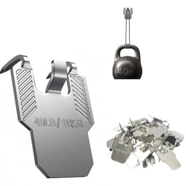 Imagem de Cabides de drywall, ganchos resistentes de até 18 kg – Instalação sem ferramentas, solução reutilizável para pendurar na parede para espelhos, molduras, relógios e decoração de casa/escritório, pacote