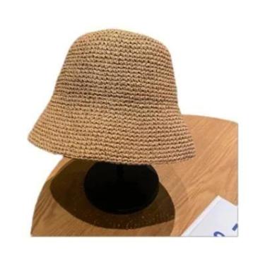 Imagem de Chapéu De Palha De Praia Feminino De Verão, Feito À Mão, Estilo Corean