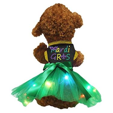 Imagem de Petitebella Máscara de olho vestido de cachorro carnaval (preto/verde LED, pequeno)