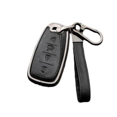 Imagem de Capa de chave de carro com 3 4 5 botões, compatível com Chevrolet Malibu XL Equinox, capa de acessórios automotivos(4 Btn Key C,Black)
