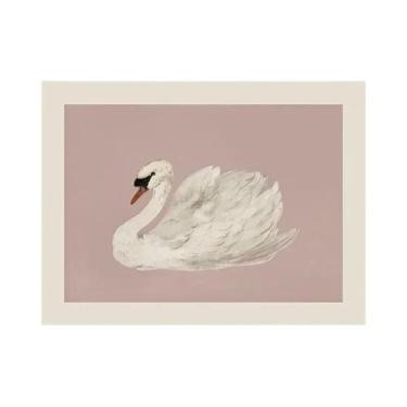 Imagem de Arte Em Tela Vintage Rosa Para Quarto Infantil, Pôster De Parede De Ci